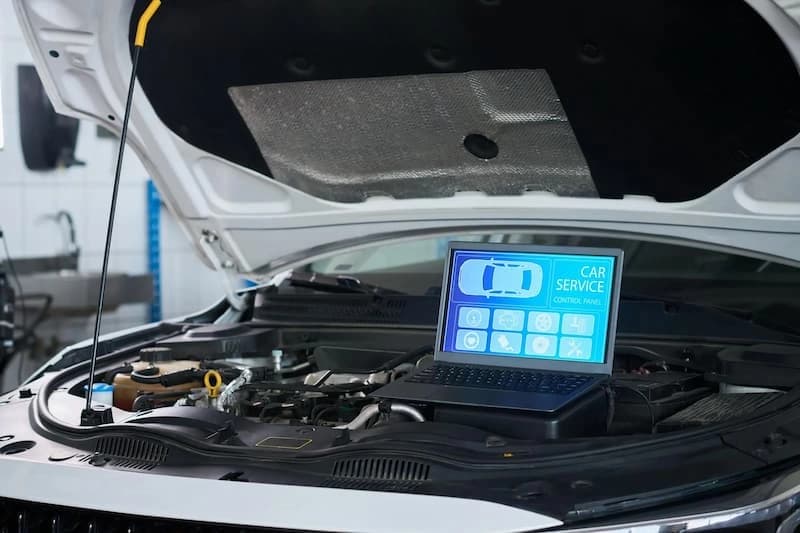 OBD ECU diagnostic scan during PDI inspection